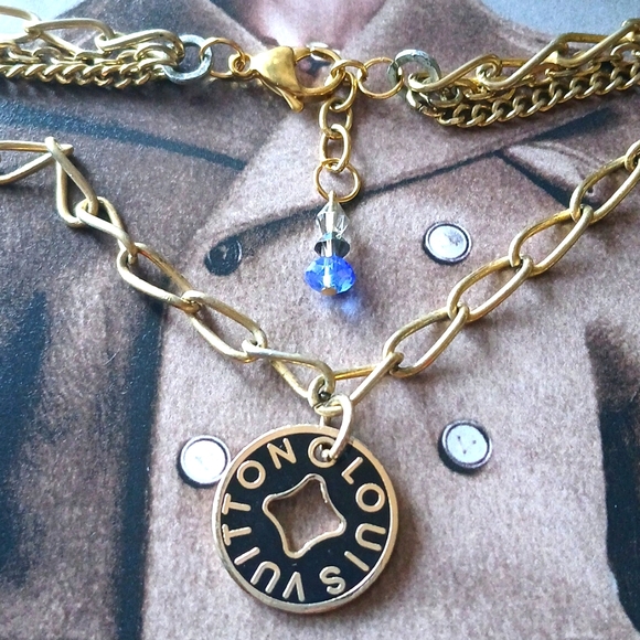 Vintage LV Key 3 Layered Necklace - Picture 3 of 7